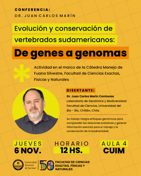 Conferencia Dr. Juan Carlos Marin - Evolucion y Conservacion de Vertebrados Sudamericanos