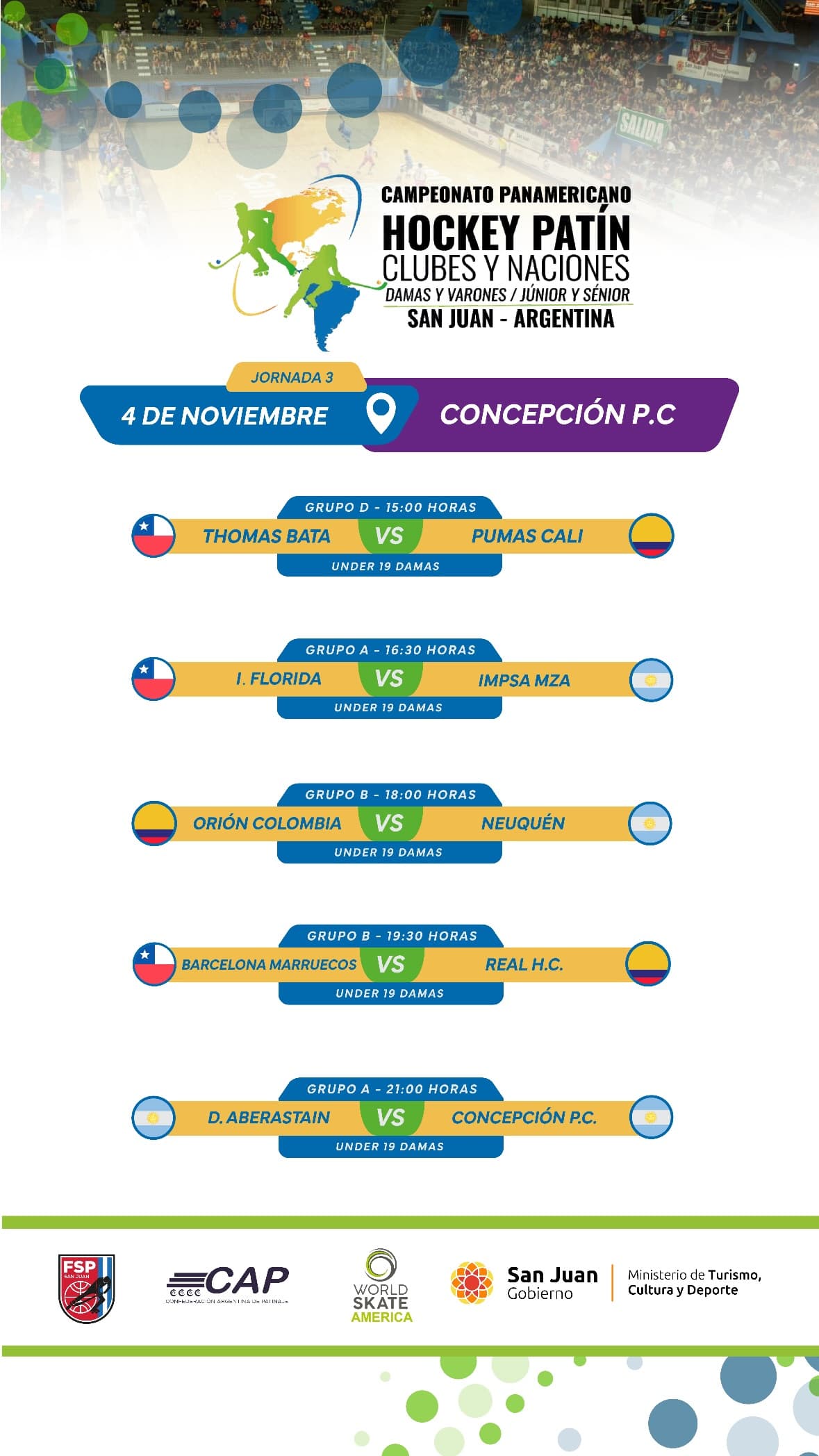 Campeonato Panamericano Hockey Patin - Jornada 3
