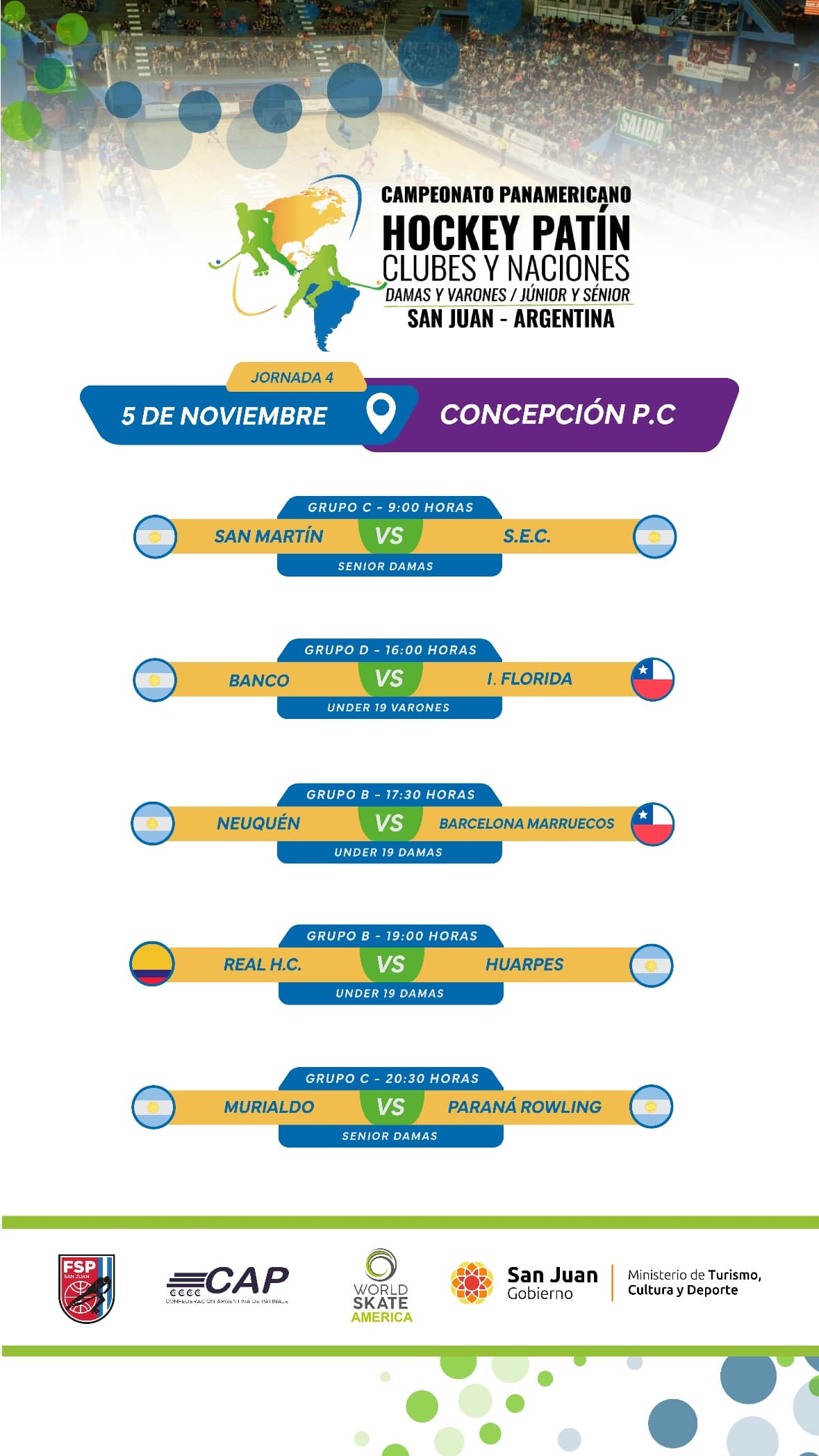 Campeonato Panamericano Hockey Patin - Jornada 4