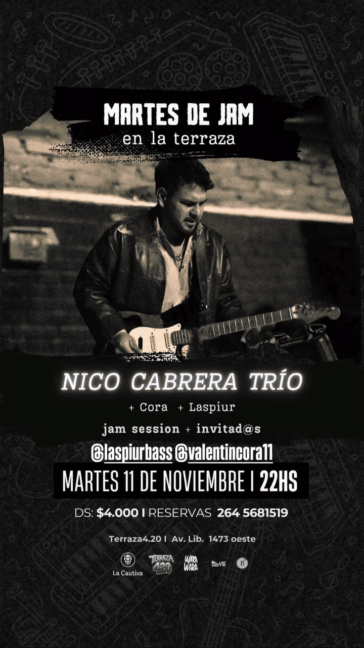 Martes de Jam: Nico Cabrera Trio
