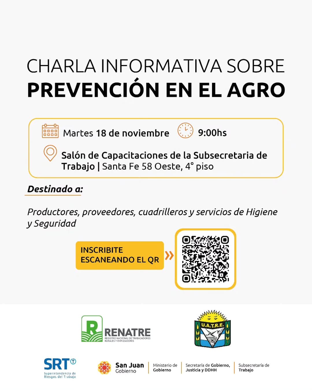 Charla Informativa sobre Prevencion en el Agro