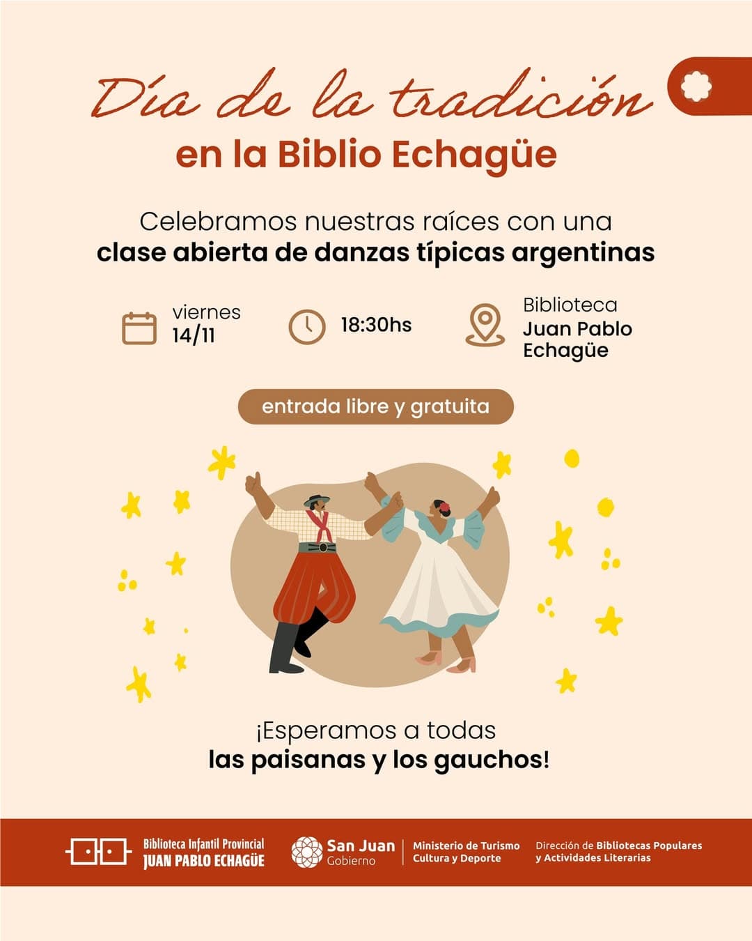 Dia de la Tradicion en la Biblio Echague - Evento en San Juan