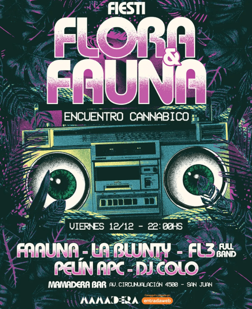 Música en San Juan: Fiesti Flora & Fauna en Mamadera Bar el vie, 12 de diciembre