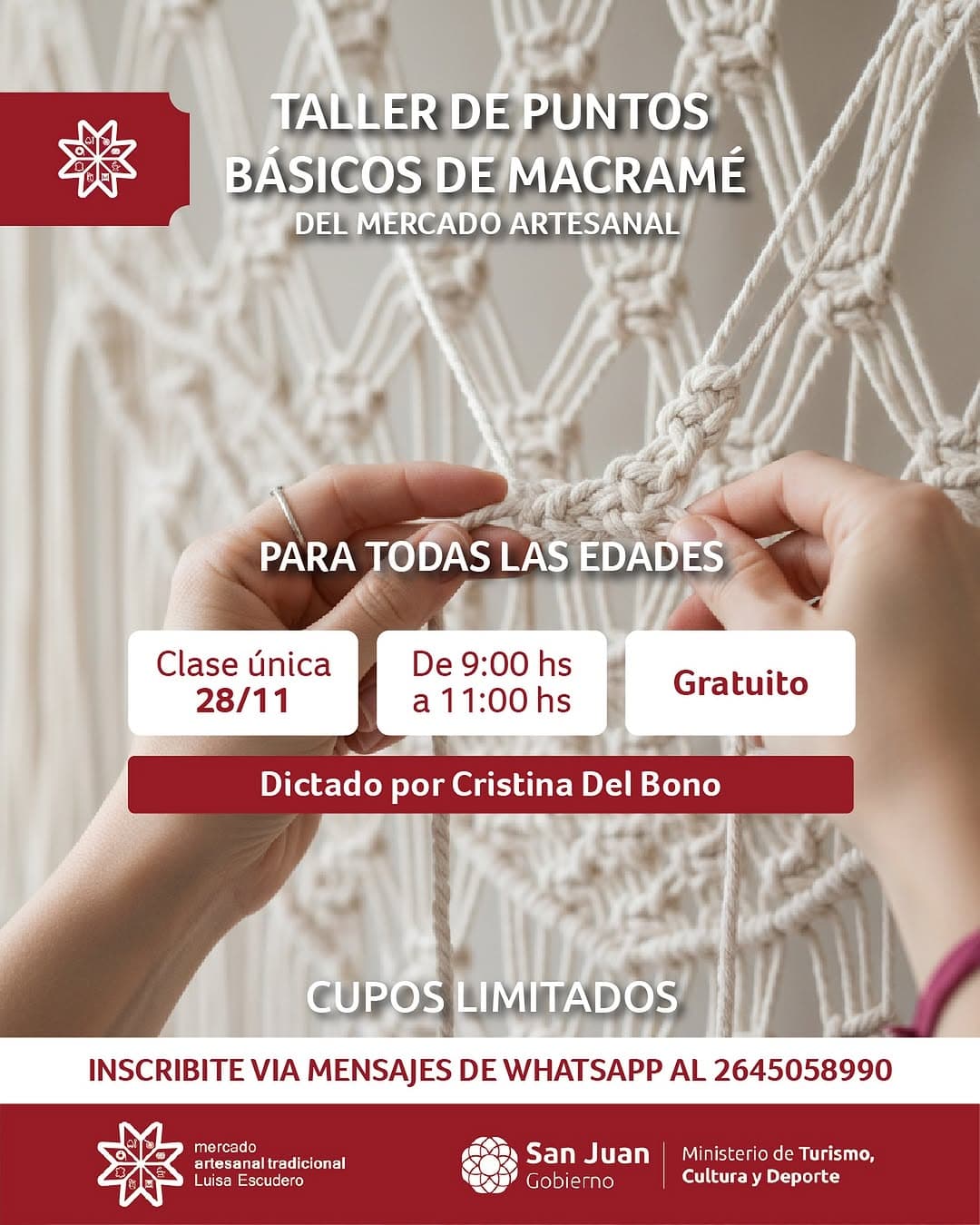 Taller de Puntos Basicos de Macrame