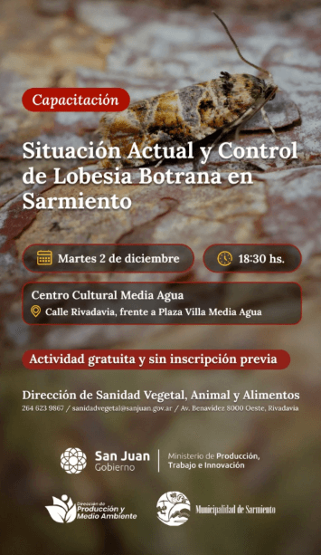 Capacitacion en Situacion Actual y Control de Lobesia Botrana en Sarmiento