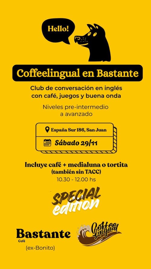 Club de conversación en inglés COFFEELINGUAL