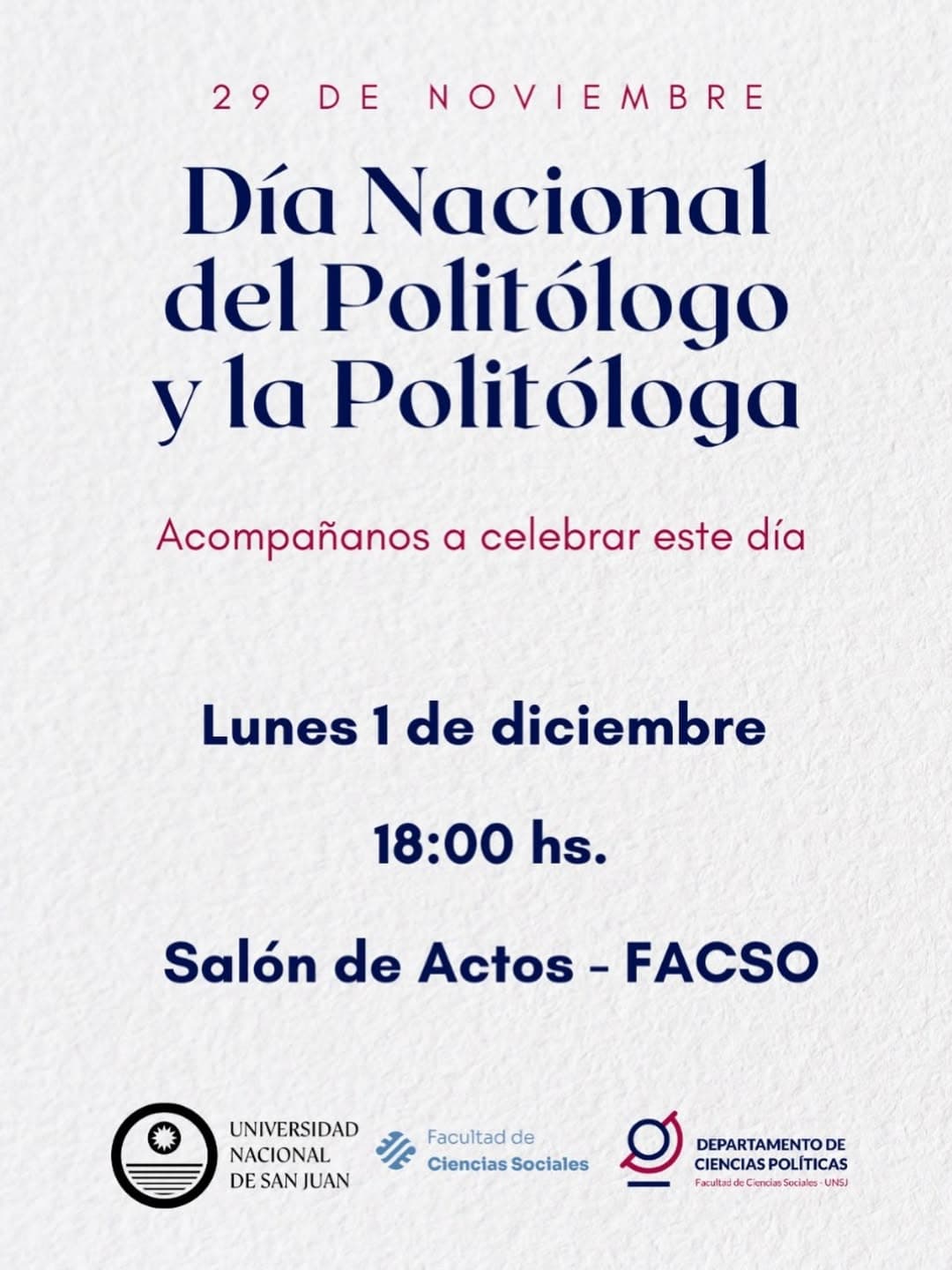 Dia del Politologo & la Politologa