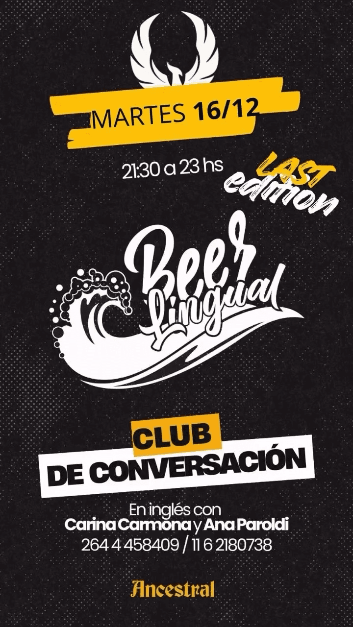 Bares en San Juan: Beerlingual - Club de Conversacion en Ancestral Cervecería el mar, 16 de diciembre