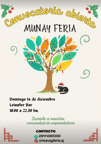 Ferias en San Juan: Munay Feria de Emprendedores en Leinster Bar Irlandés el dom, 14 de diciembre