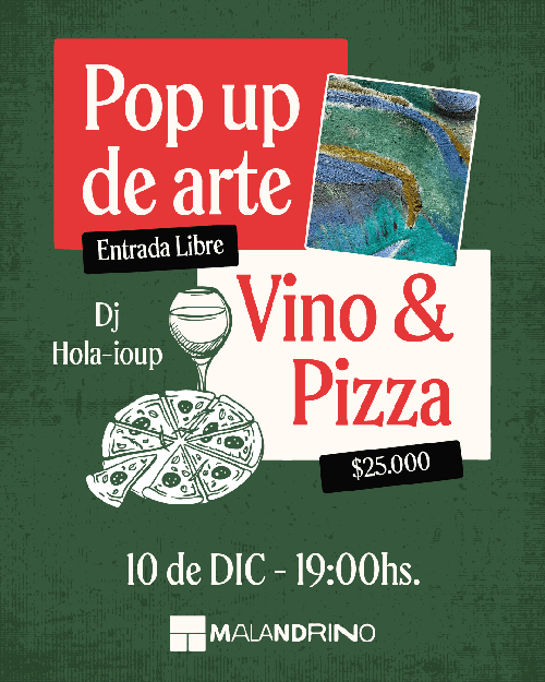Pop Up de Arte + Vino & Pizza