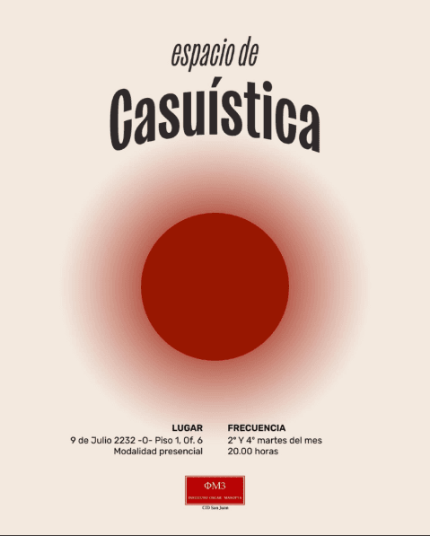 Conferencias en San Juan: Espacio de Casuistica en Sede CID San Juan el vie, 12 de diciembre