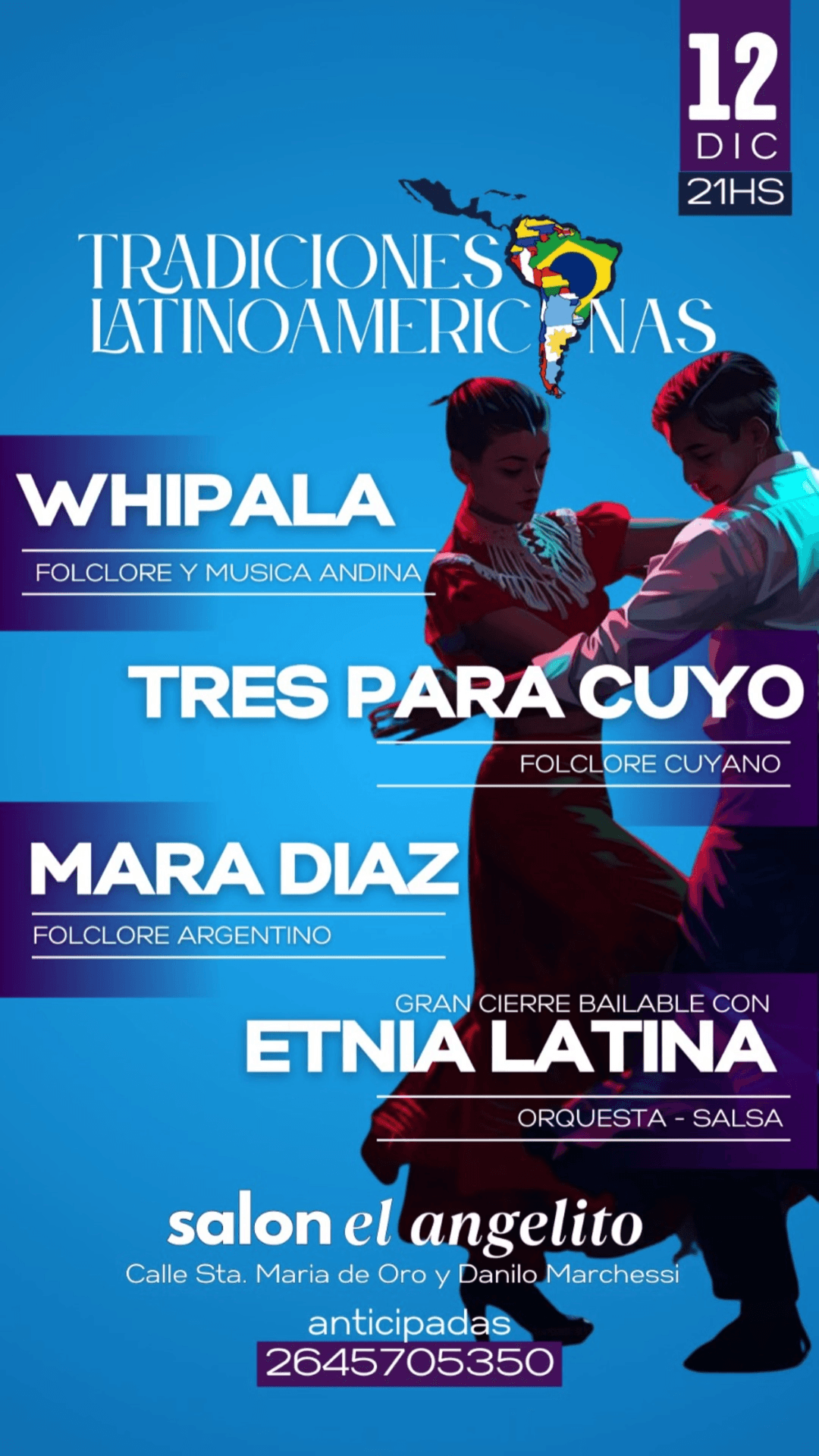 Música en San Juan: Tradiciones Latinoamericanas en Salón El Angelito el vie, 12 de diciembre
