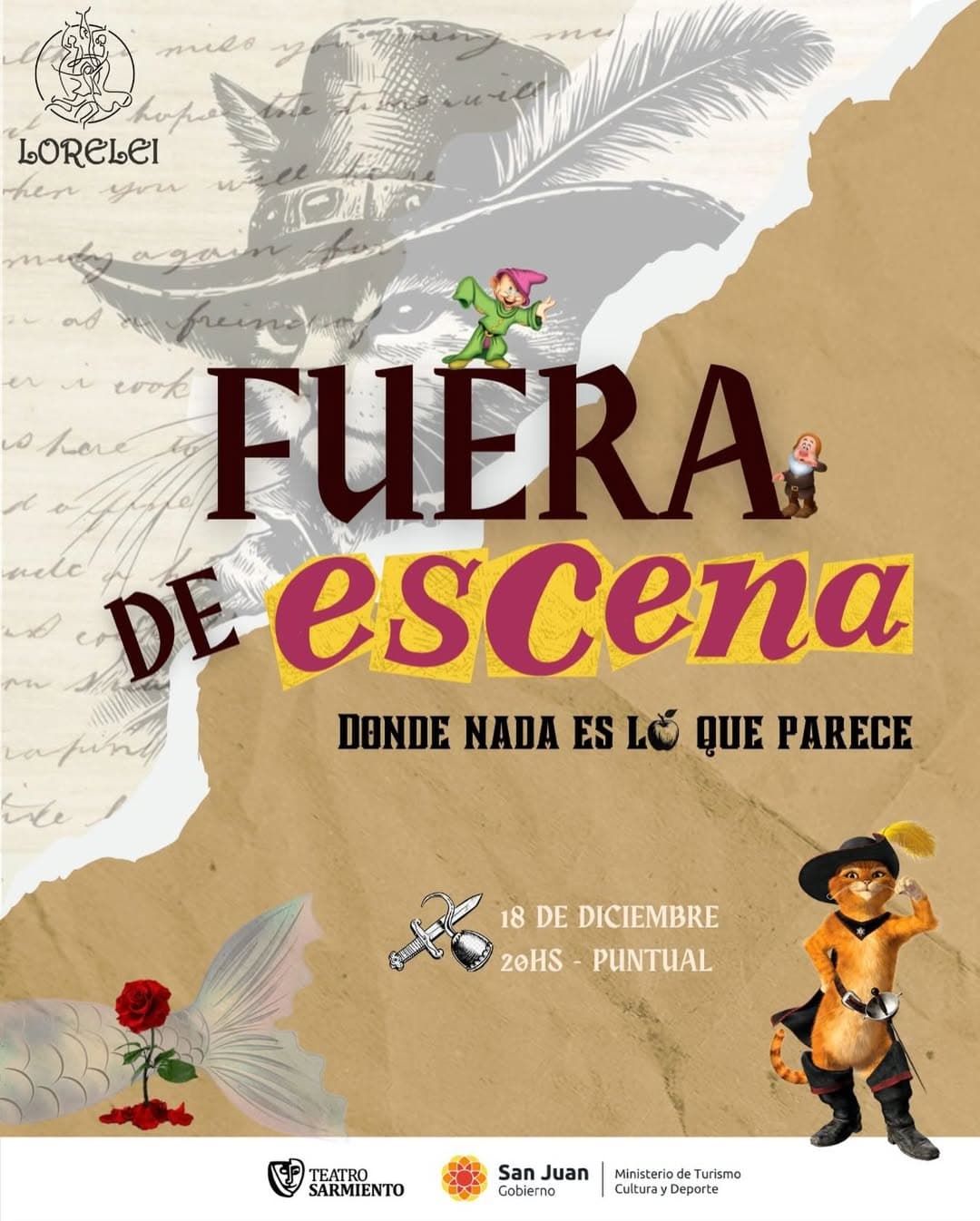 Teatro en San Juan: Instituto Lorelei presenta: "Fuera de Escena" en Teatro Sarmiento el jue, 18 de diciembre