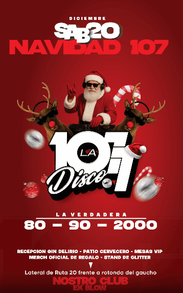 Fiestas en San Juan: Navidad 107 en Nostro Club el sáb, 20 de diciembre