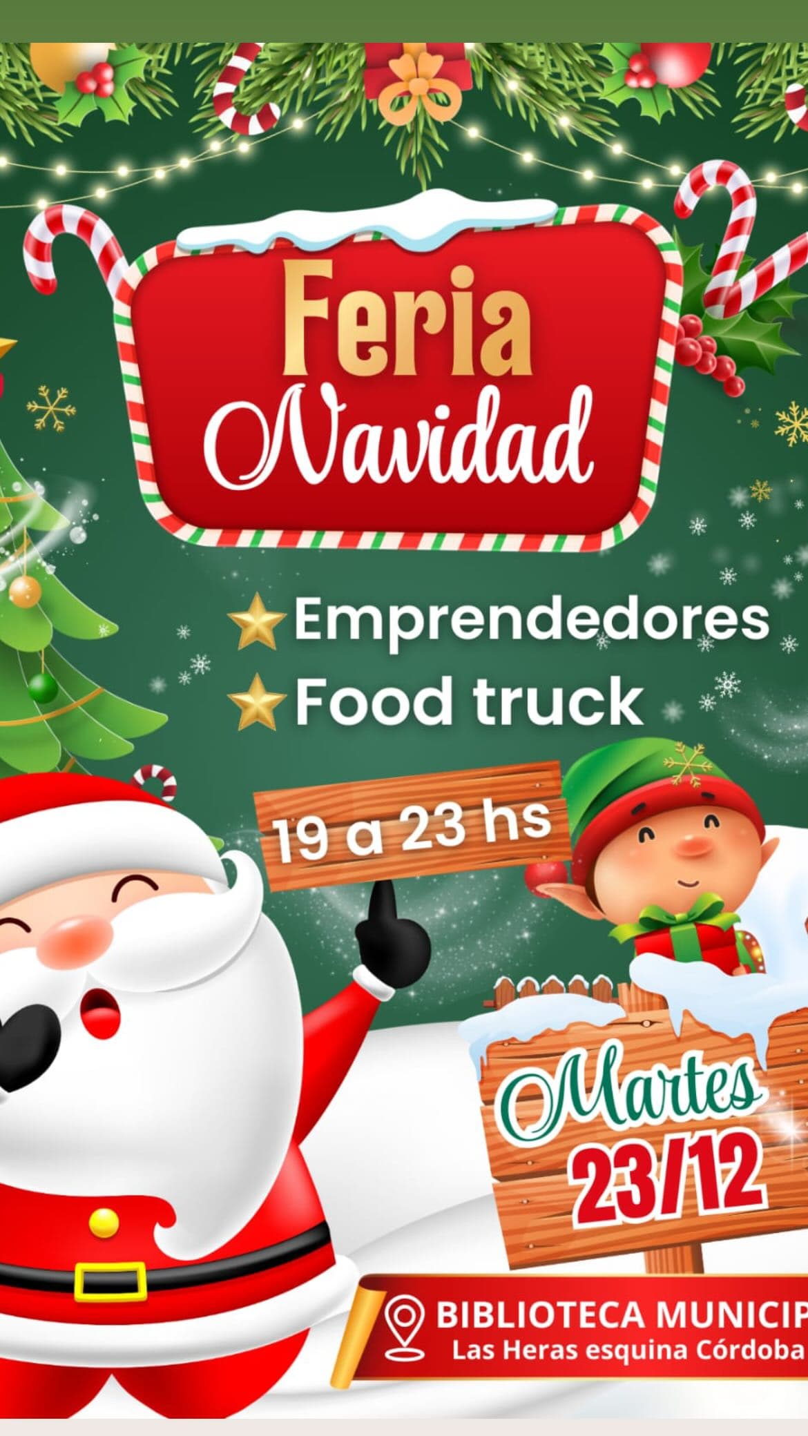 Ferias en San Juan: Feria Navidad en Las Heras y Av. Córdoba el mar, 23 de diciembre