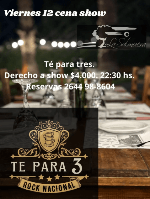 Música en San Juan: Te Para 3 en La Salmuera el vie, 12 de diciembre