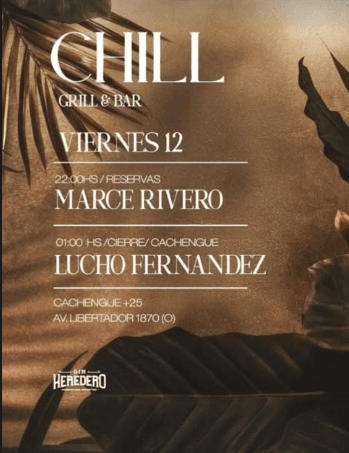 Bares en San Juan: Marce Riveros Dj Set en Av. Libertador Gral. San Martín 1870 el vie, 12 de diciembre