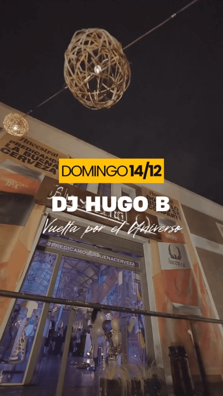 Bares en San Juan: Hugo B. Dj Set en Ancestral Cervecería el dom, 14 de diciembre