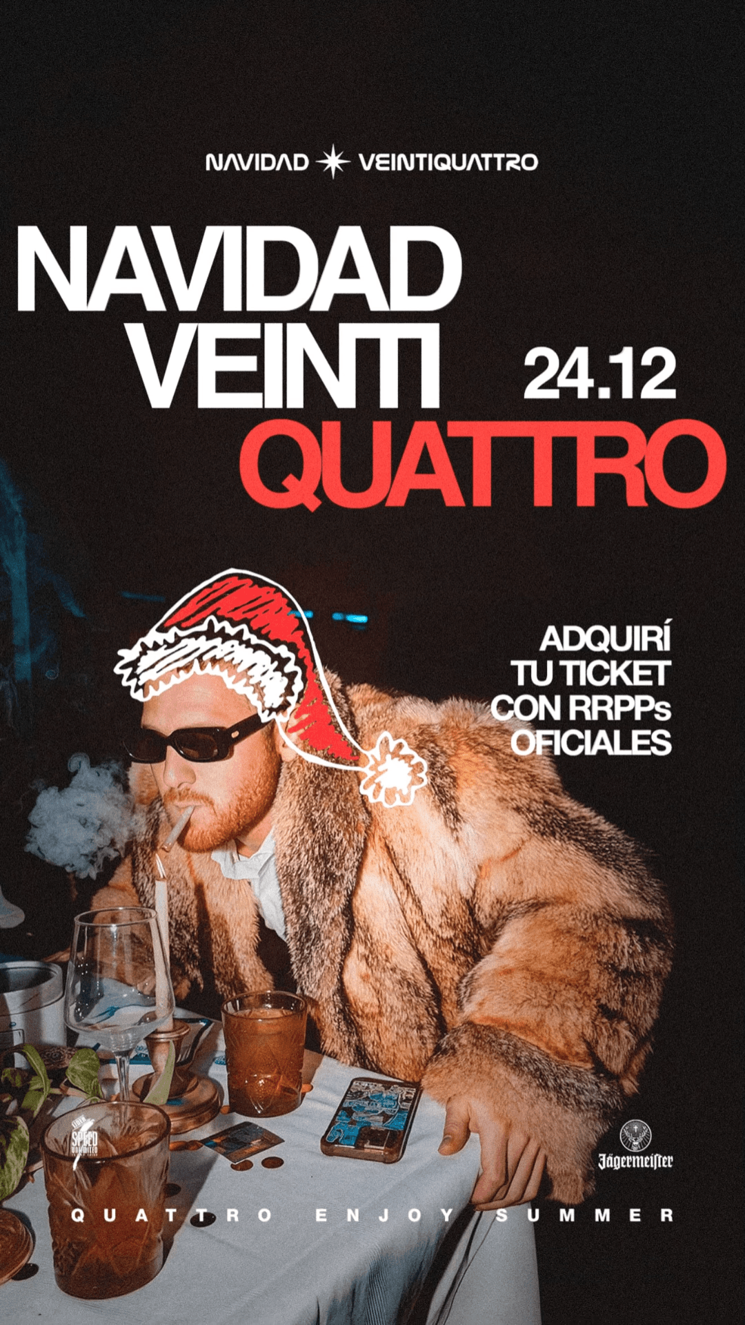 Fiestas en San Juan: Navidad Veintiquattro en Quattro Club Summer el mié, 24 de diciembre