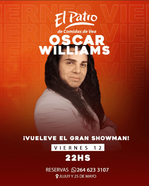 Música en San Juan: Oscar Williams en El Patio De Comidas Del Vea el vie, 12 de diciembre