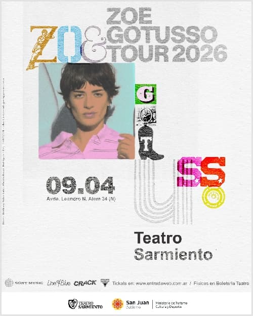 Zoe Gotusso Tour 2026 - Evento en San Juan