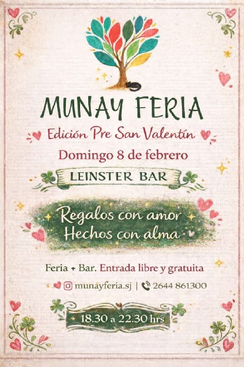 Bares en San Juan: Munay Feria en Leinster Bar Irlandés el dom, 8 de febrero