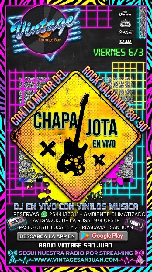 Viernes de Rock Nacional en Vintage!!!