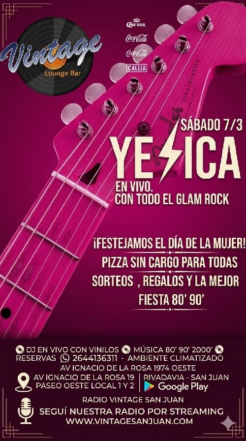 Festejamos el día de la Mujer, con Yesica, en vivo !!! - Evento en San Juan