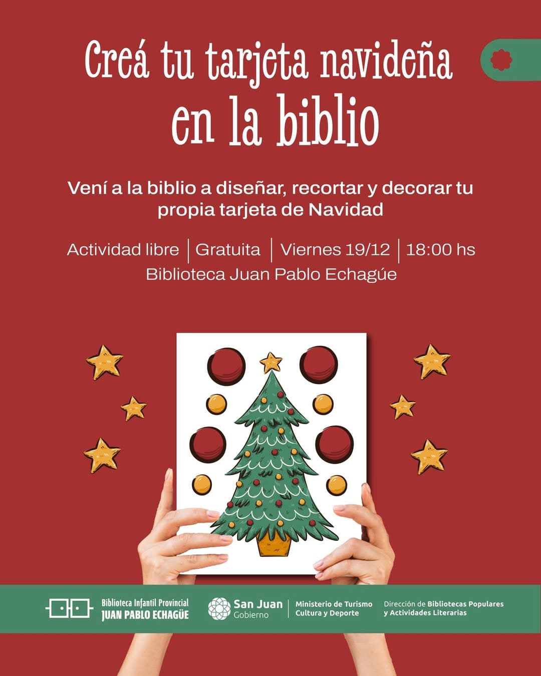 Crea tu Tarjea Navideña en la Biblio