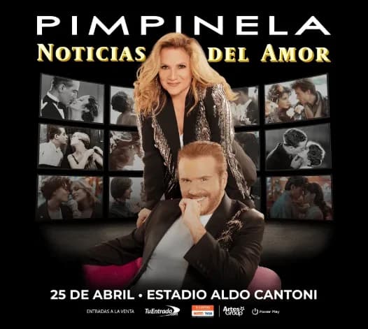 Música en San Juan: Pimpinela - Noticias del Amor en Estadio Aldo Cantoni el sáb, 25 de abril