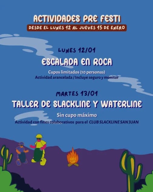 Actividad Pre Festi - Taller de Slackline & Waterline