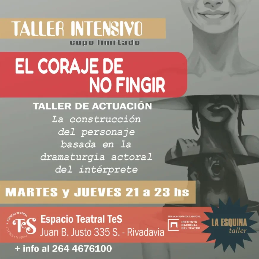Teatro en San Juan: Taller Intensivo - El Coraje de no Fingir en Espacio teatral TeS - Títeres en Serio el mar, 3 de febrero