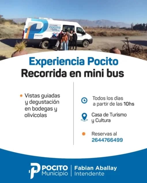 Experiencia Pocito - Recorrida en Mini Bus - Evento en San Juan