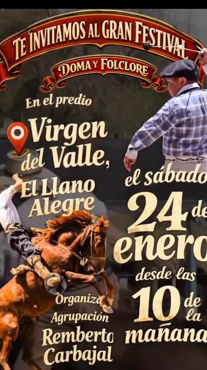 Gran Festival de Doma y Folclore en El Llano Alegre