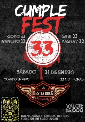 Cumple Fest - La Bestia Rock - Evento en San Juan