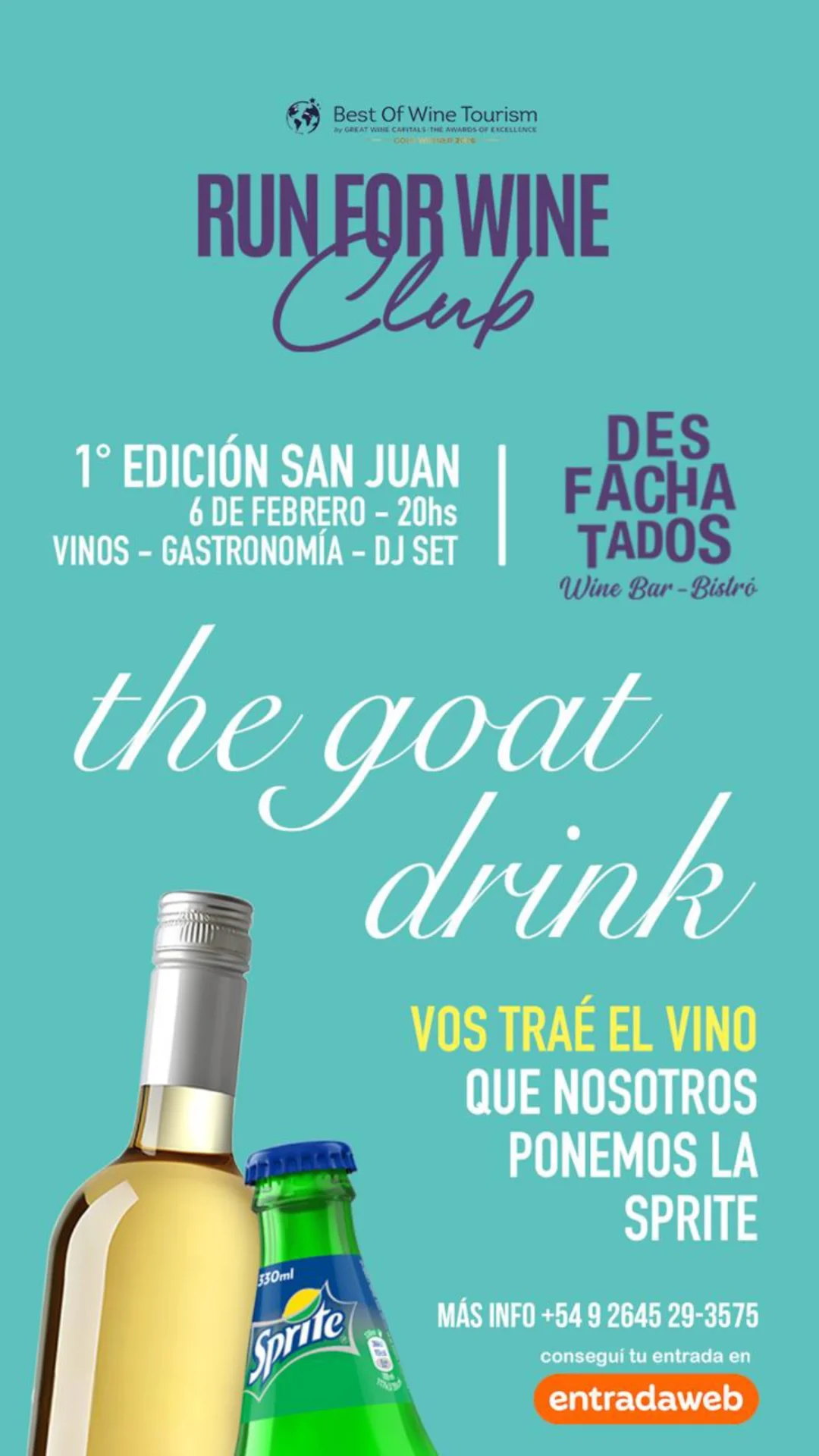 Deportes en San Juan: Run For Wine Club - 1° Edicion en Desfachatados el vie, 6 de febrero