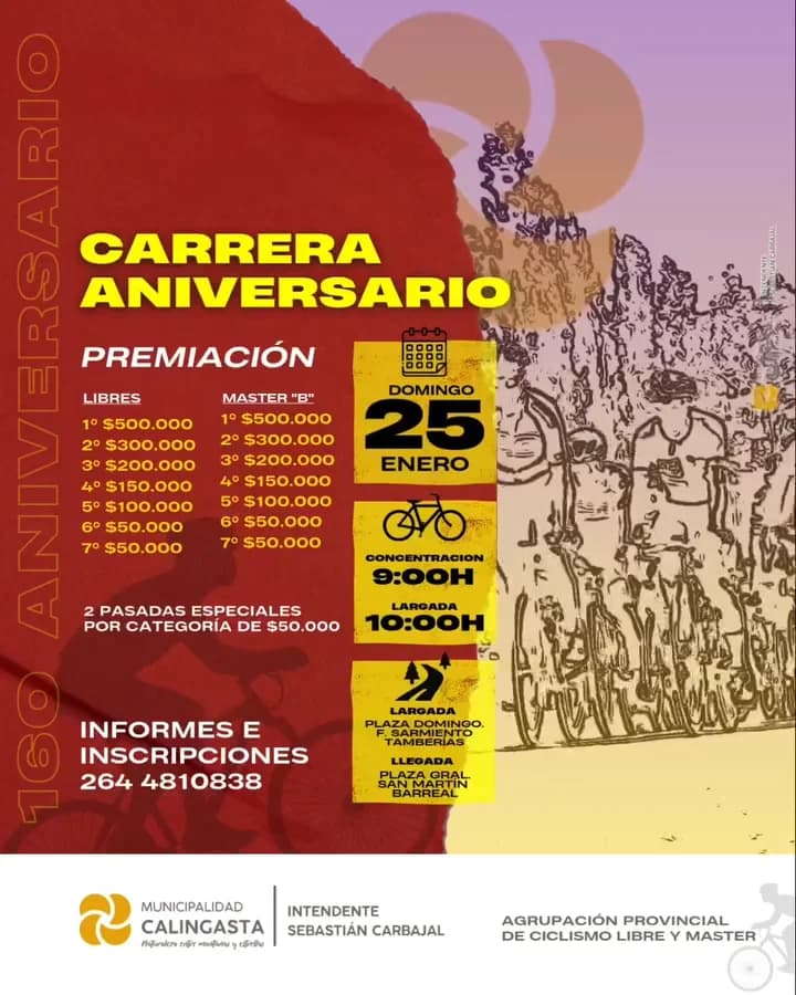 Carrera Aniversario - 160º aniversario de Calingasta - Evento en San Juan