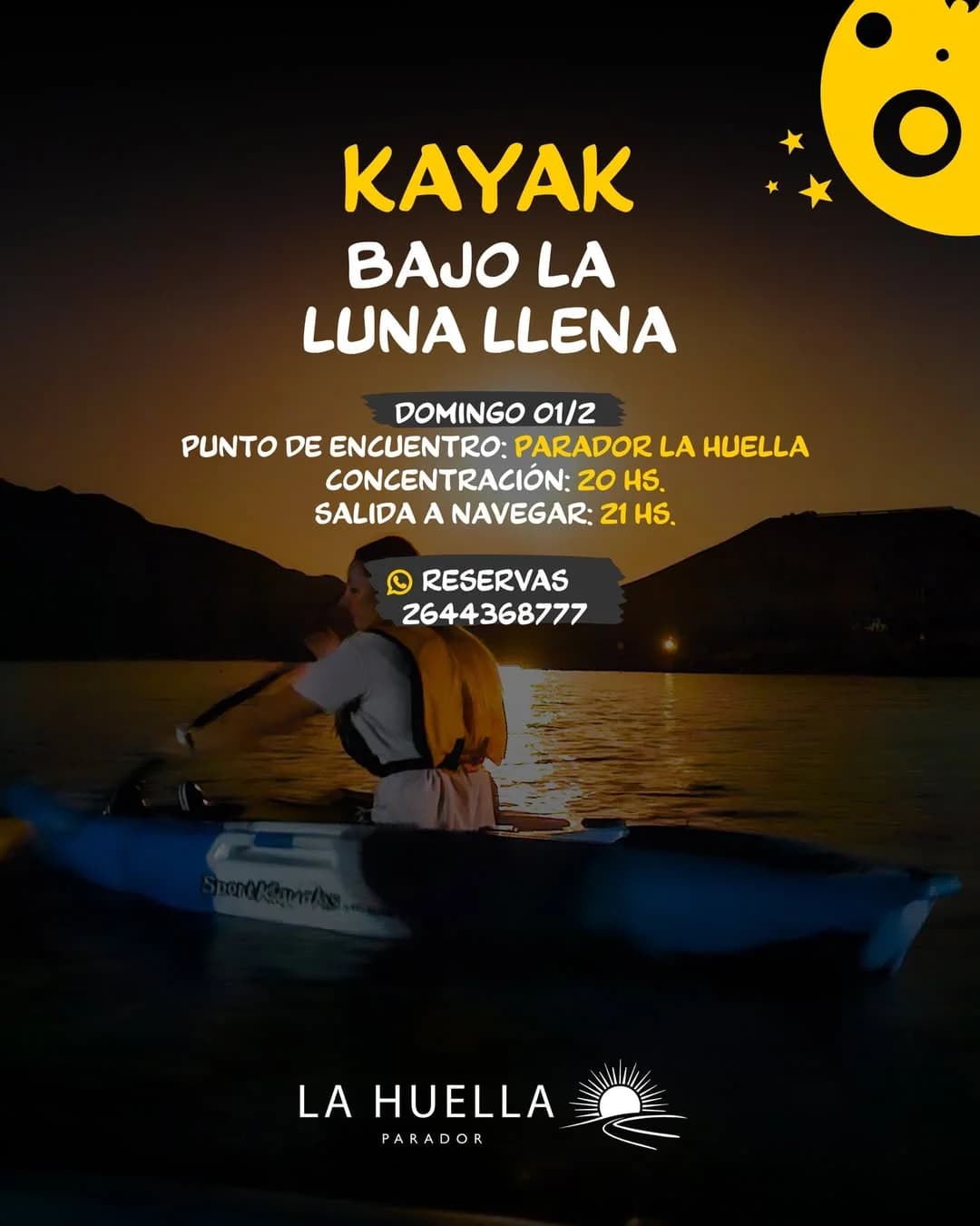 Kayak Bajo la Luna Llena - Evento en San Juan