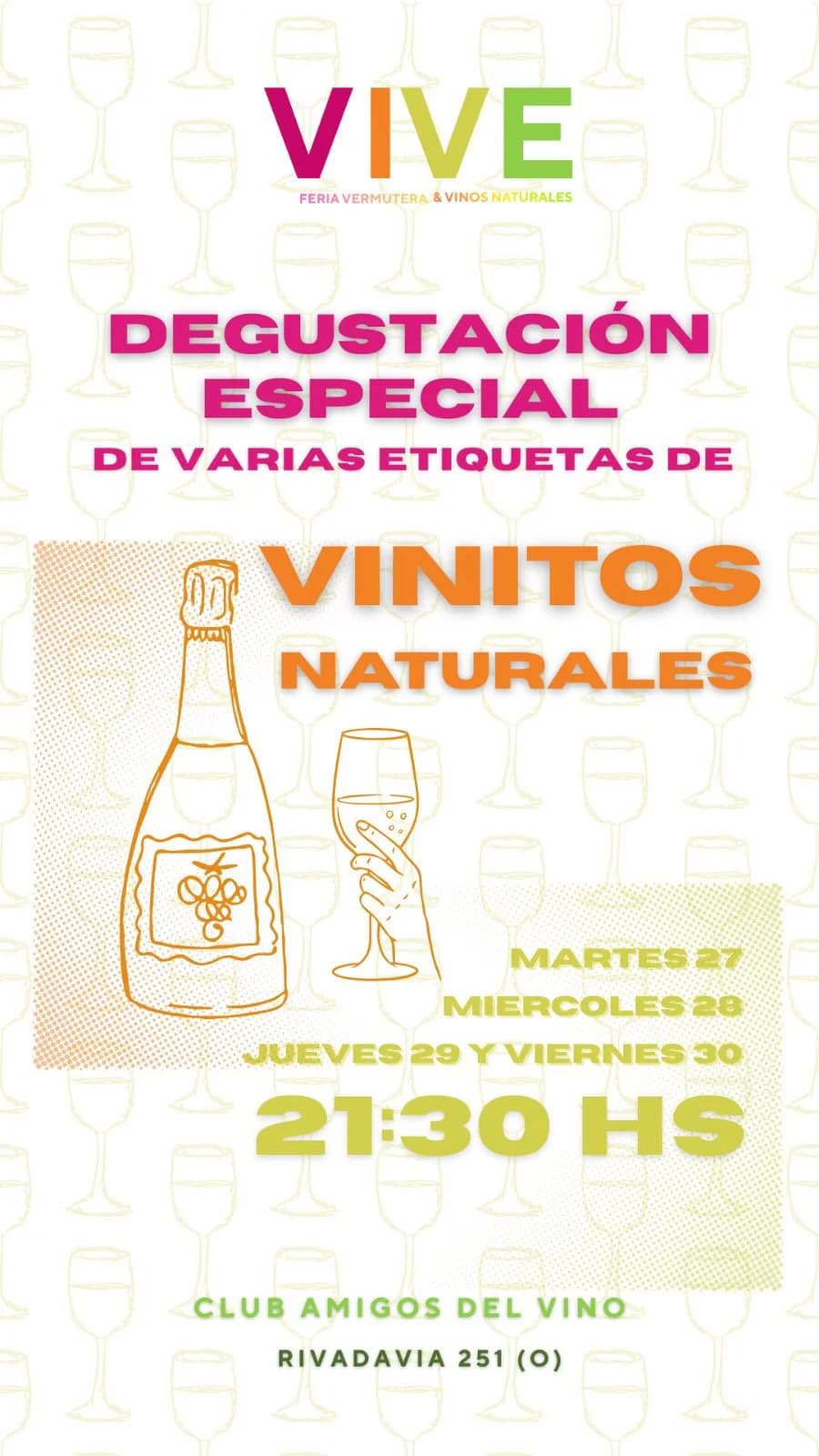 Degustacion Especial de Vinitos Naturales - Evento en San Juan