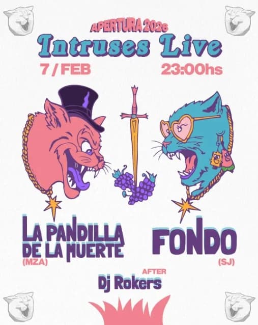 Música en San Juan: Intruses Live: La Pandilla de la Muerte & Fondo en Intruses Style el sáb, 7 de febrero
