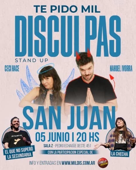 Te Pido Mil Disculpas Stand Up - Evento en San Juan