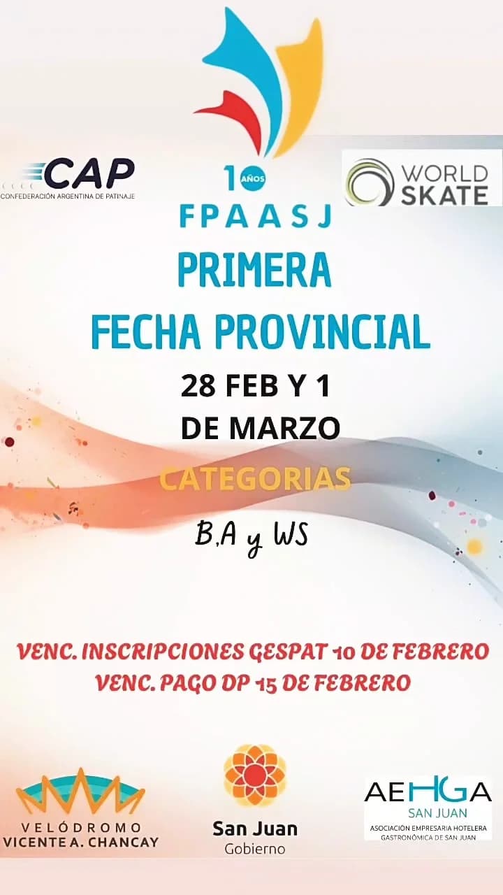 1º Fecha Provincial de Patin - Evento en San Juan