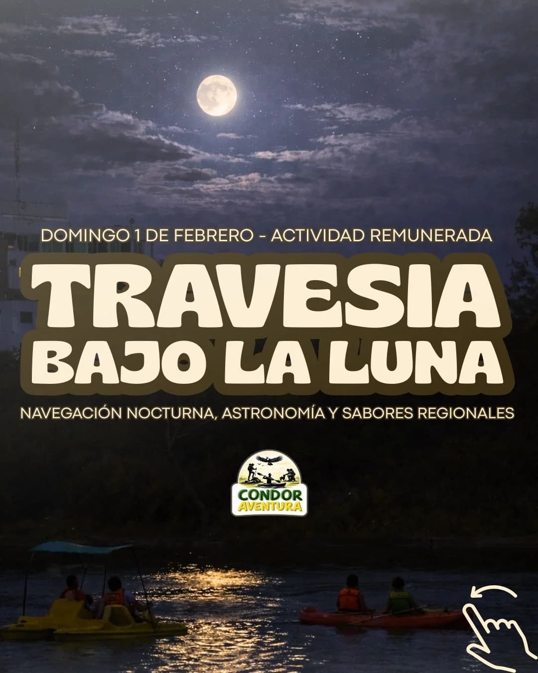 Otros en San Juan: Travesia Bajo la Luna en Condor Aventura el dom, 1 de febrero