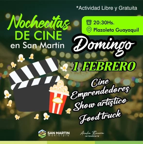 Música en San Juan: Nochecitas de Cine en Plazoleta Guayaquil el dom, 1 de febrero