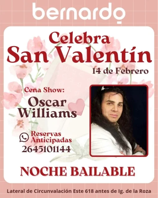 Celebra San Valentin - Oscar Williams - Evento en San Juan