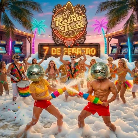 Música en San Juan: Retro Fest en Complejo La Meseta el sáb, 7 de febrero