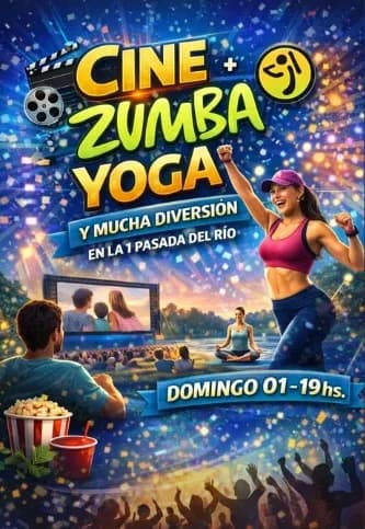 Cine en San Juan: Cine, Zumba & Yoga en Valle Fértil el dom, 1 de febrero