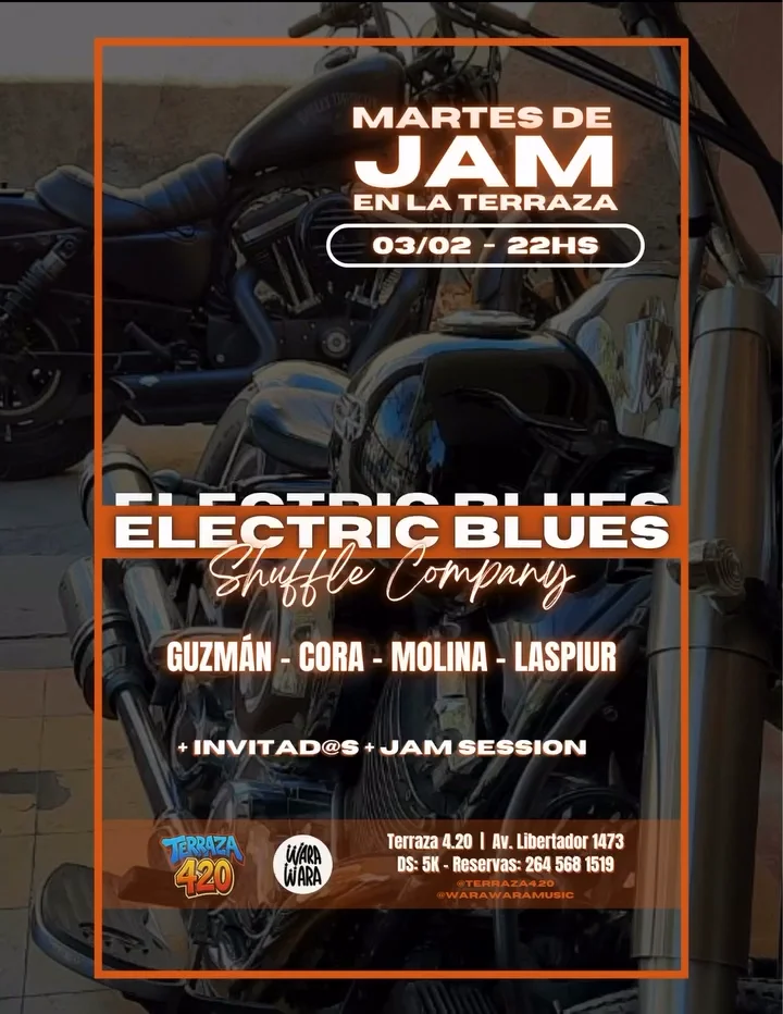 Música en San Juan: Martes de Jam: Electric Blues en Av. Libertador Gral. San Martín 1473 el mar, 3 de febrero