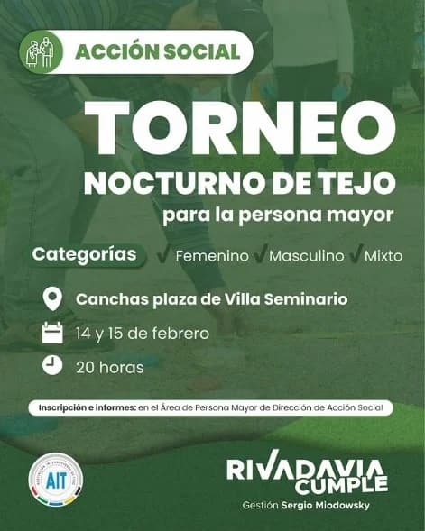 Torneo Nocturno de Tejo para la Persona Mayor - Evento en San Juan