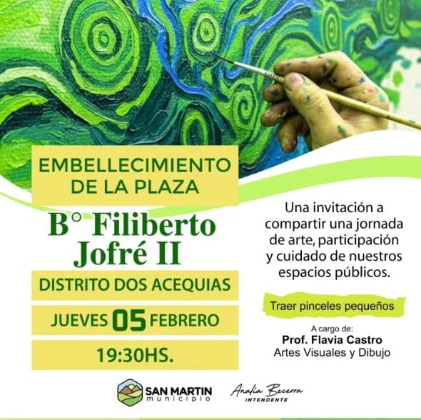 Embellecimiento de la Plaza Bº Filiberto Jofre II - Evento en San Juan